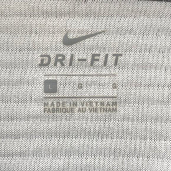 NIKE Gray Ribbed Dri-Fit Hooded Pullover - Size Large - Picture 6 of 8